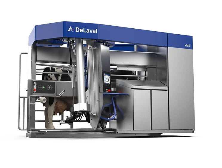 DeLaval stellt schnelleres, intelligenteres Robotermodell mit geräumigerer Melkbox vor